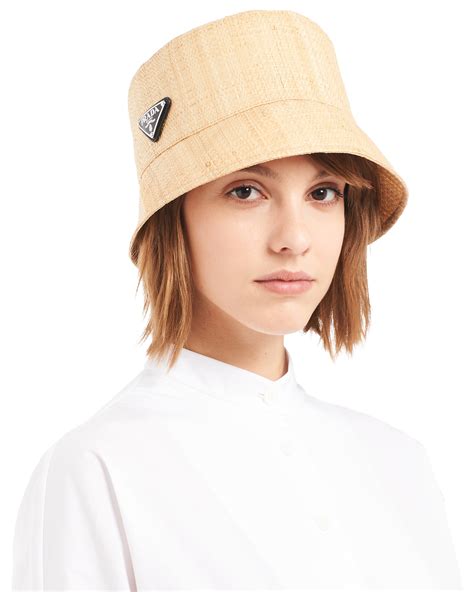 prada straw bucket hat